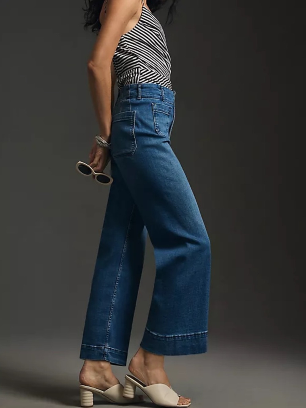 The Colette Cropped Wide Leg Jeans By Maeve